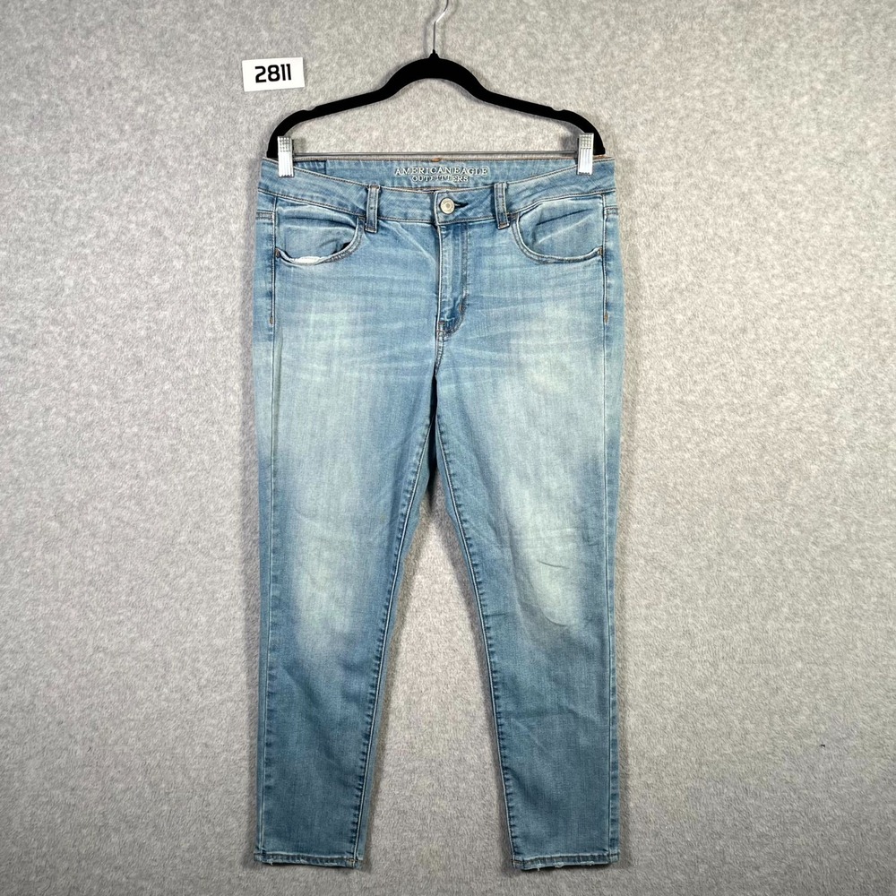 American Eagle Outfitters Jegging Jeans Womens 14 Blue Denim Cotton Stretch